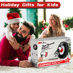 HighPeak AxeMaster foam target game set with dartboard and axes shown in retail box - perfect holiday family gift