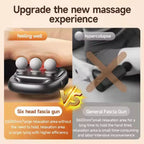 DeepRelief™ multi-head body massager in black with six massage heads showing large fascia coverage for muscle relief by HighPeak.