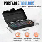 HighPeak EZ-Torque magnetic screwdriver set displayed in black portable case with 24 color-coded bits and ergonomic handle
