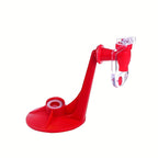 HighPeak FizzFlow Soda Dispenser in bright red with transparent pouring mechanism on white background - modern beverage gadget