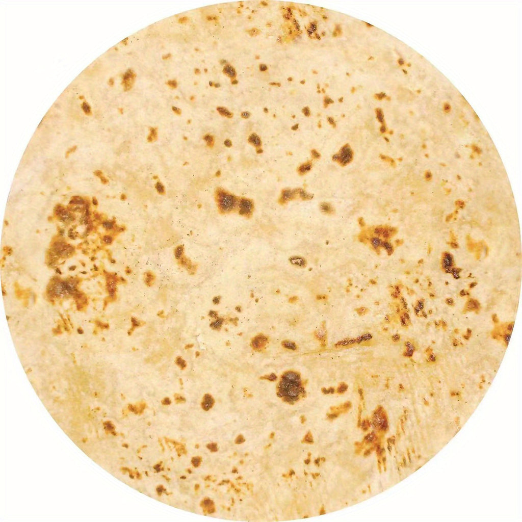 HighPeak Food Blanket burrito-style tortilla pattern blanket with realistic flour tortilla texture and toasted spots