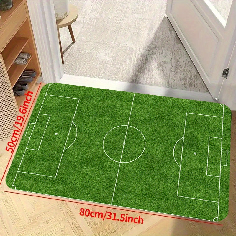 HighPeak GameZone™ Soccer Field Rug Next to Bedroom Door