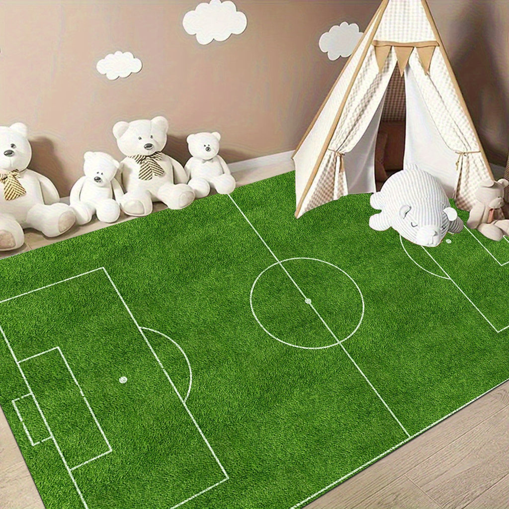 HighPeak GameZone™ Soccer Field Rug in Bedroom
