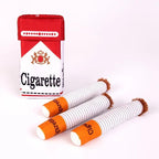 HighPeak HoundSmokes plush toy set featuring red cigarette pack with three white plush cigarettes with orange tips