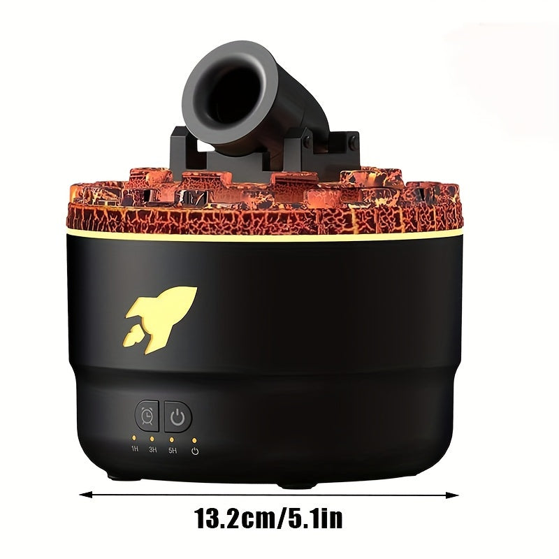 HighPeak HydroCannon humidifier in black with orange accent top, featuring cannon-style mist dispenser and LED display