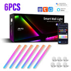 HighPeak NeonMatrix smart LED light bars set with 6 RGB bars, smartphone app control and mounting accessories