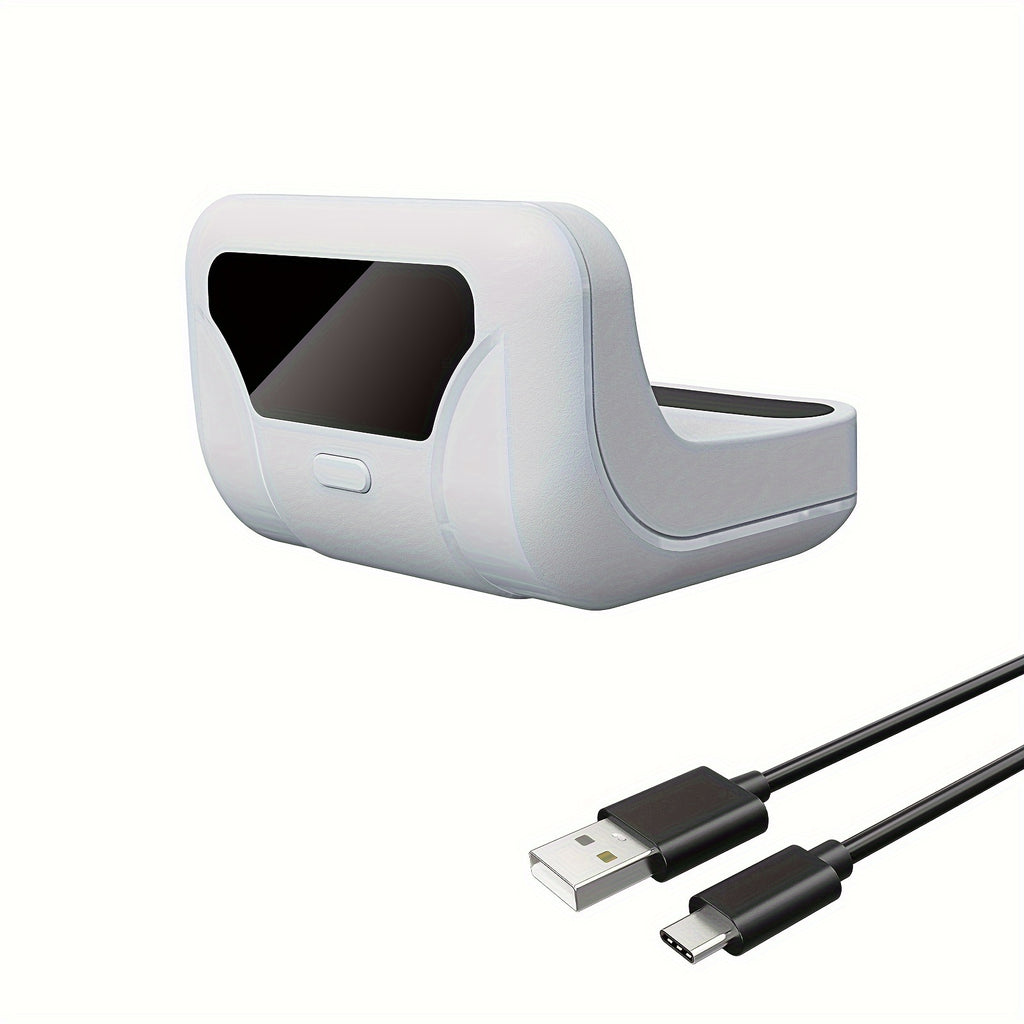 HighPeak P5 ChargeDock white wireless charging station with LED display and USB cable for PlayStation controllers