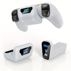 HighPeak P5 ChargeDock white wireless charging station with LED display for PlayStation controller - dual dock design
