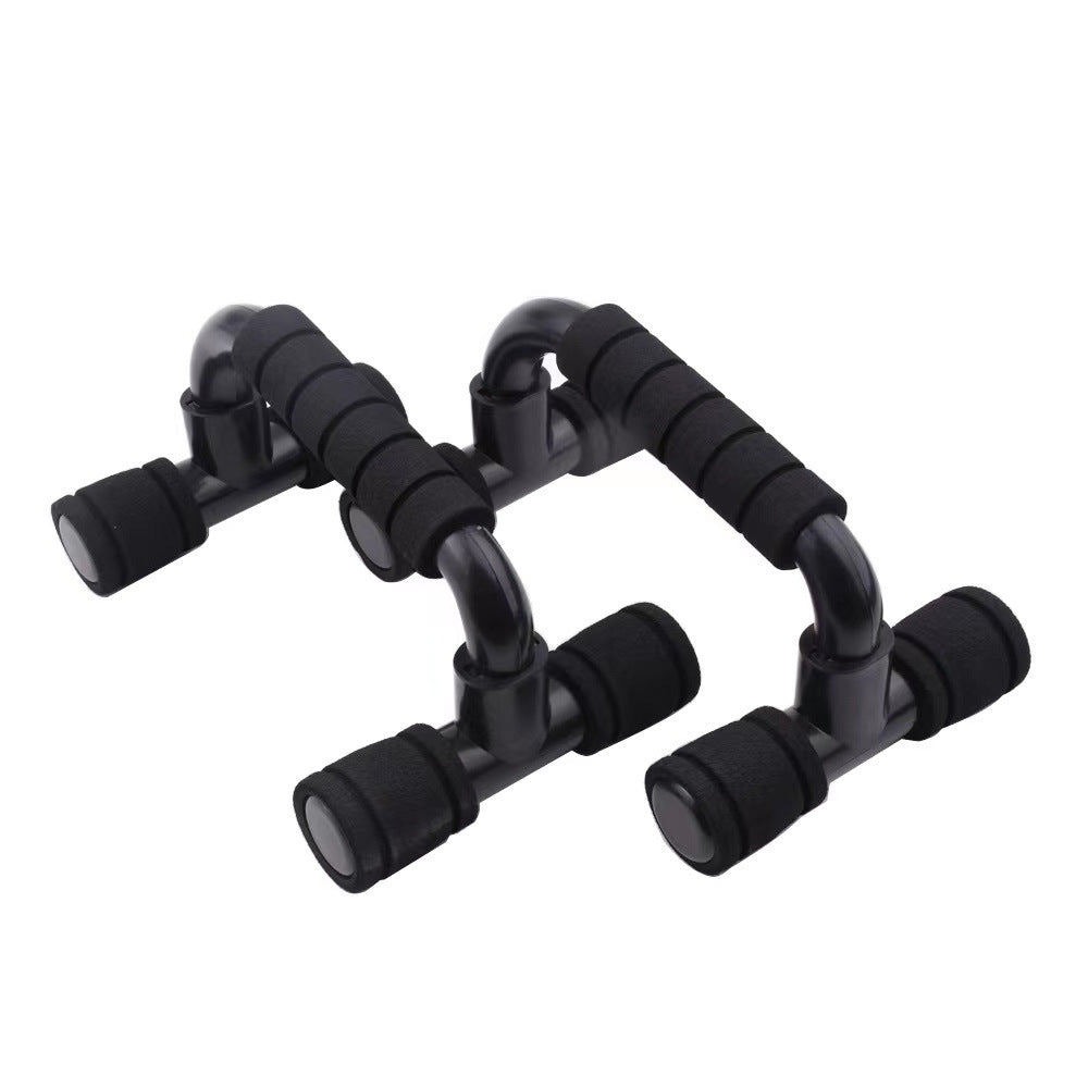PalmGrip™ push-up bars in black with foam grips and stable tri-base design for ergonomic upper body workouts by HighPeak