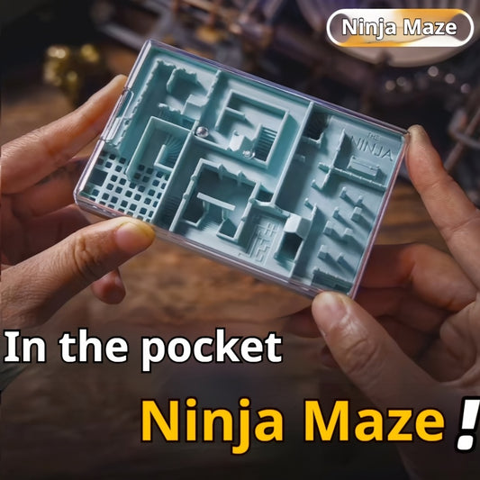 HighPeak Pocket Ninja Maze in mint green displayed in hands, showing intricate 3D labyrinth design with clear plastic cover