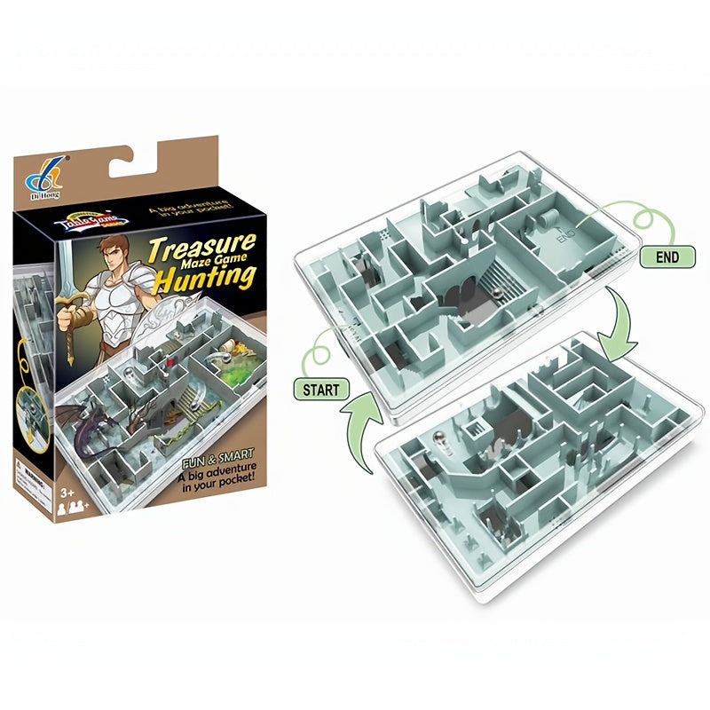 HighPeak Pocket Ninja Maze showing dual-sided transparent maze puzzle with start and end points in compact packaging