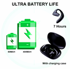 HighPeak Translation Pods with black charging case and battery capacity icons showing 7-hour runtime and 400MAH power