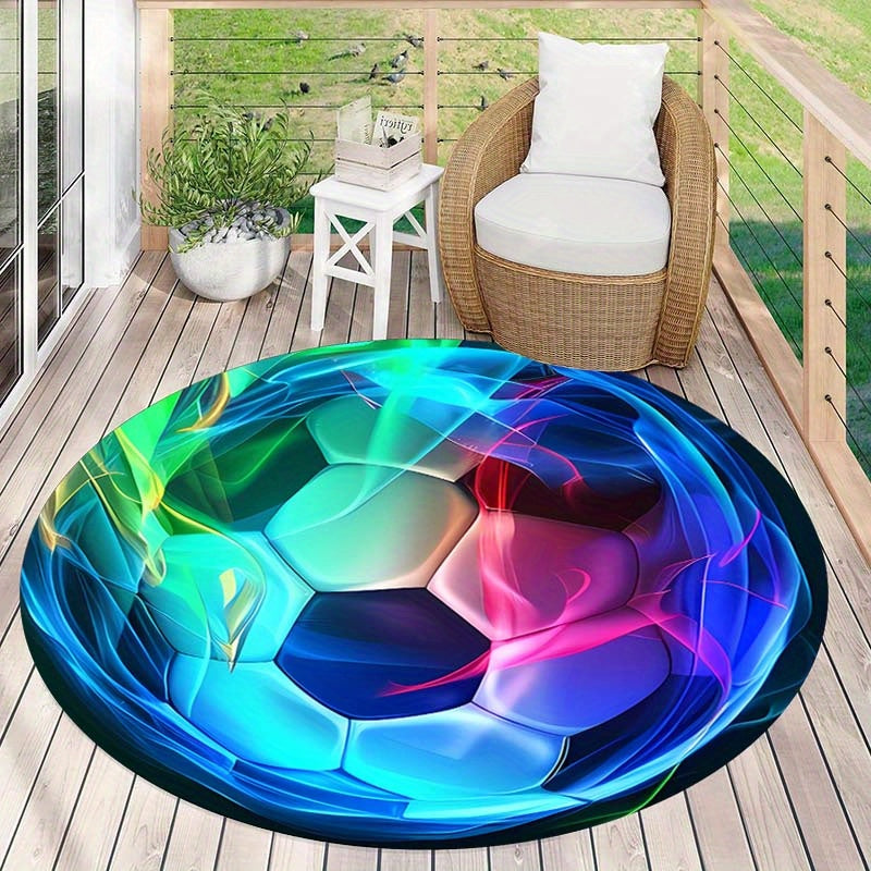 HighPeak VortexKick™ Round Soccer Rug Outside