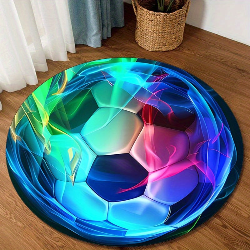 HighPeak VortexKick™ Round Soccer Rug in Room