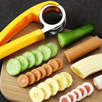 HighPeak veggie cutter creating uniform cucumber slices