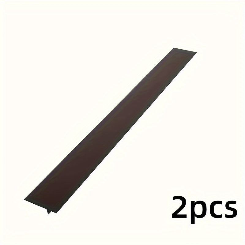 Kitchen Gap Guard stove counter cover in black silicone, long rectangular strip design for sealing appliance gaps - 2pcs set