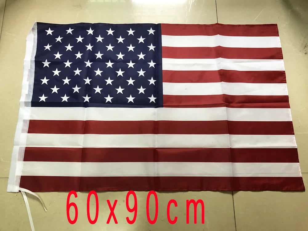 Premium USA Flag with vibrant red stripes, white stripes, and blue field with 50 stars - double-sided polyester display flag
