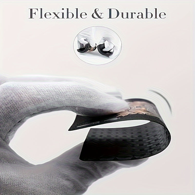 PrestigeDeck playing cards being flexed to demonstrate durability and bend resistance in white-gloved hands