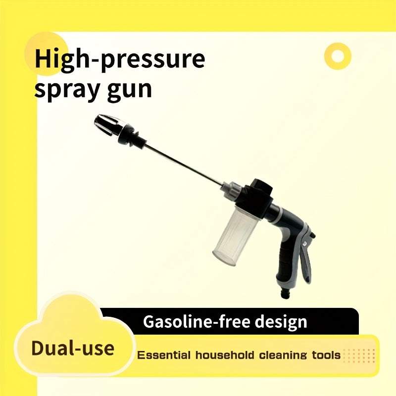 ProClean High-Pressure Car Wash Gun with adjustable nozzle, transparent soap dispenser and ergonomic black handle on white background