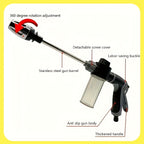 ProClean High-Pressure Car Wash Gun with stainless steel barrel, detachable soap dispenser, and ergonomic anti-slip handle