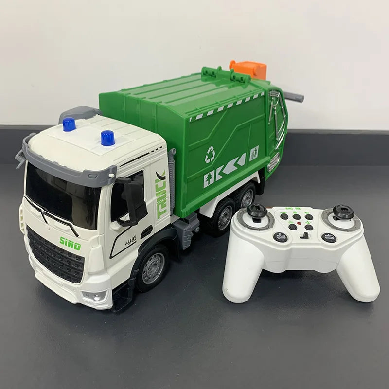 Remote Control Garbage HighPeak Remote Control Garbage Truck – 1:12 Alloy RC Toy for Kids