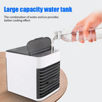 HighPeak Portable AC Unit in white and black with large water tank being filled for enhanced cooling effect