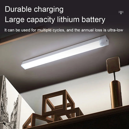 HighPeak Motion Sensor Light mounted on ceiling illuminating a modern room with durable lithium battery and USB-C charging.