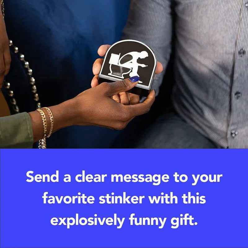 HighPeak Toilet Timer – Funny Bathroom Gift held in hand showing iconic silhouette design for bathroom humor and time management.