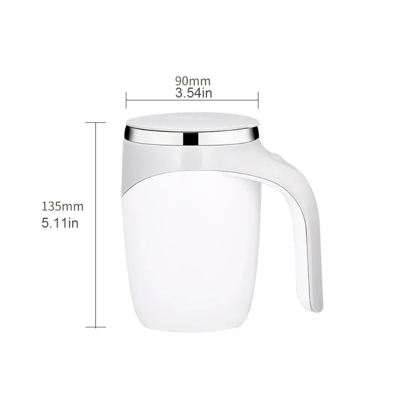 New Automatic Stirring Magnetic Mug Creative Stainless Steel Electric Smart Mixer Coffee Milk Mixing Cup Water Bottle Mark Cup HighPeak