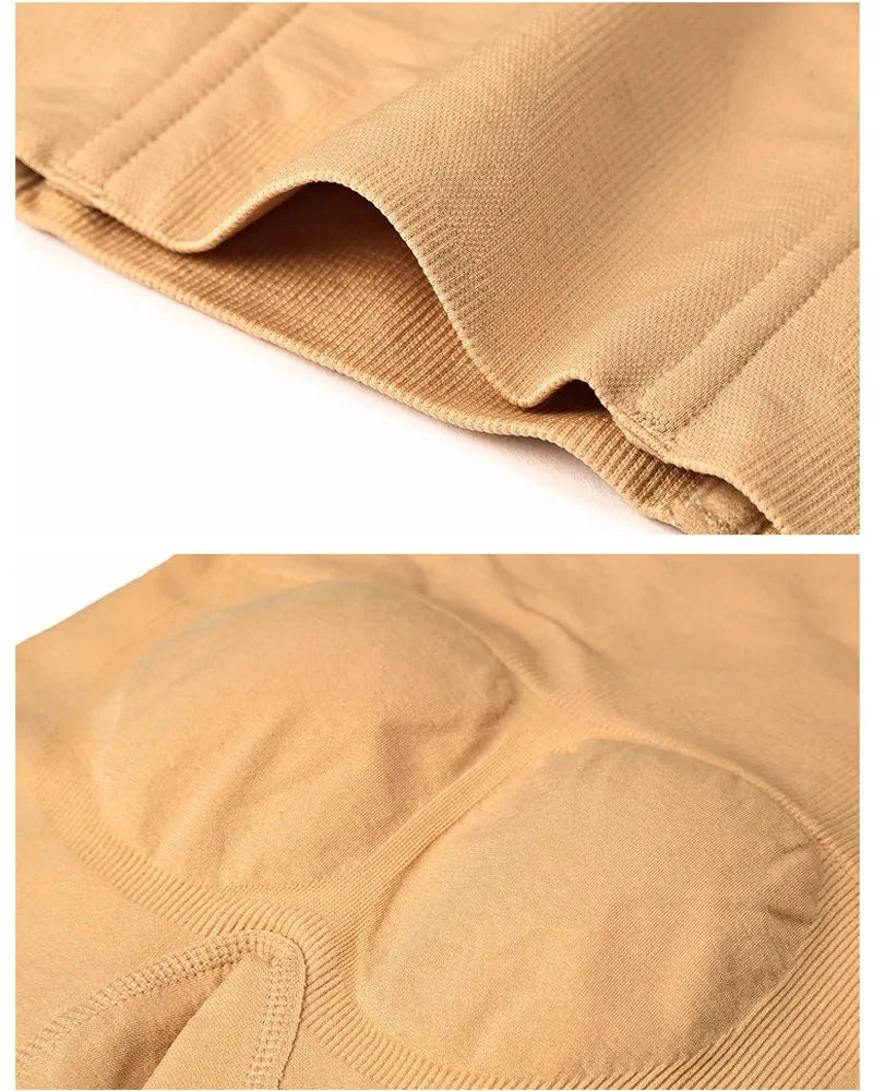 HighPeak High Waist Compression Shorts in nude showing seamless fabric and butt-lifting panels for smooth shaping and comfort.