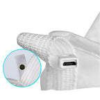 HighPeak Glowstride Sneakers white USB rechargeable fiber optic glow charging port close-up detail