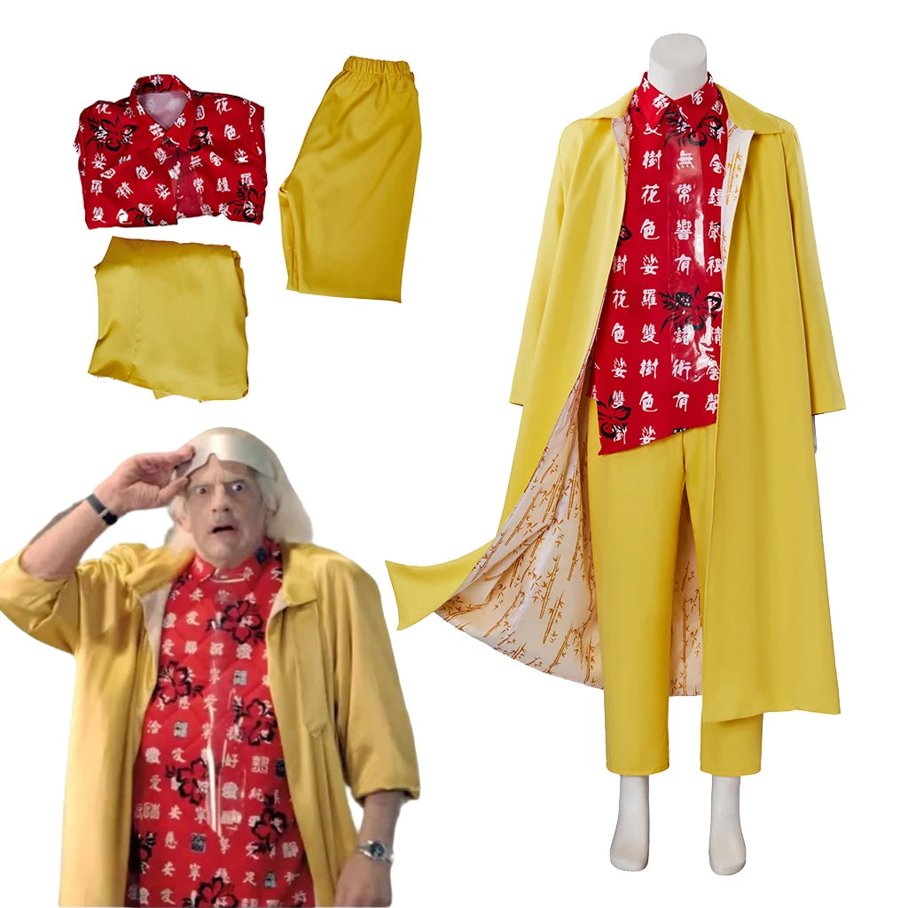 HighPeak Doc Brown Inspired Costume – Time Travel Cosplay Set