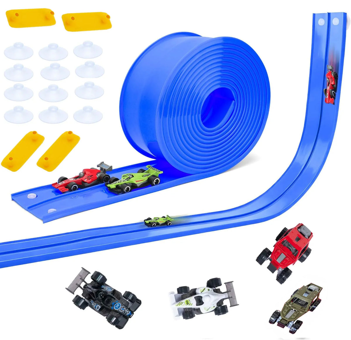 Wall Racer HighPeak Wall Racer Track Toy | 15ft Suction-Mount Race Track for Kids