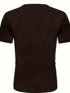The Bruh Tee in black, featuring a classic crew neck design, shown from the back view with short sleeves and fitted silhouette