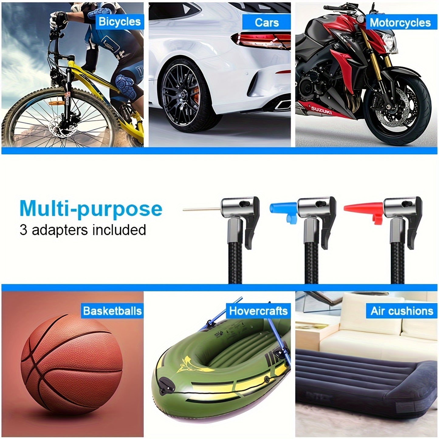 TurboCharge Digital Tire Inflator displayed with LED light and smart display panel - portable air compressor for vehicles