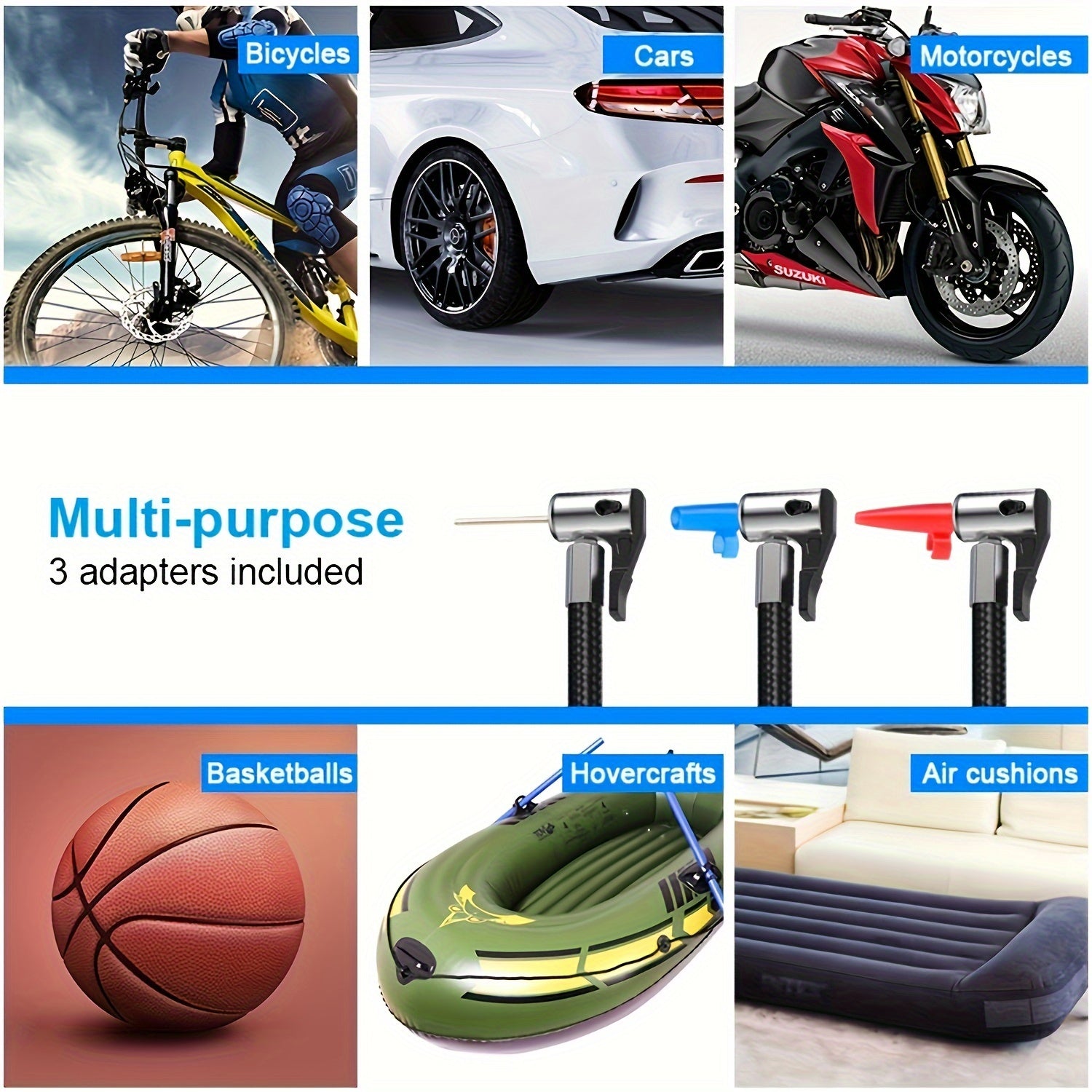 TurboCharge Digital Tire Inflator displayed with LED light and smart display panel - portable air compressor for vehicles