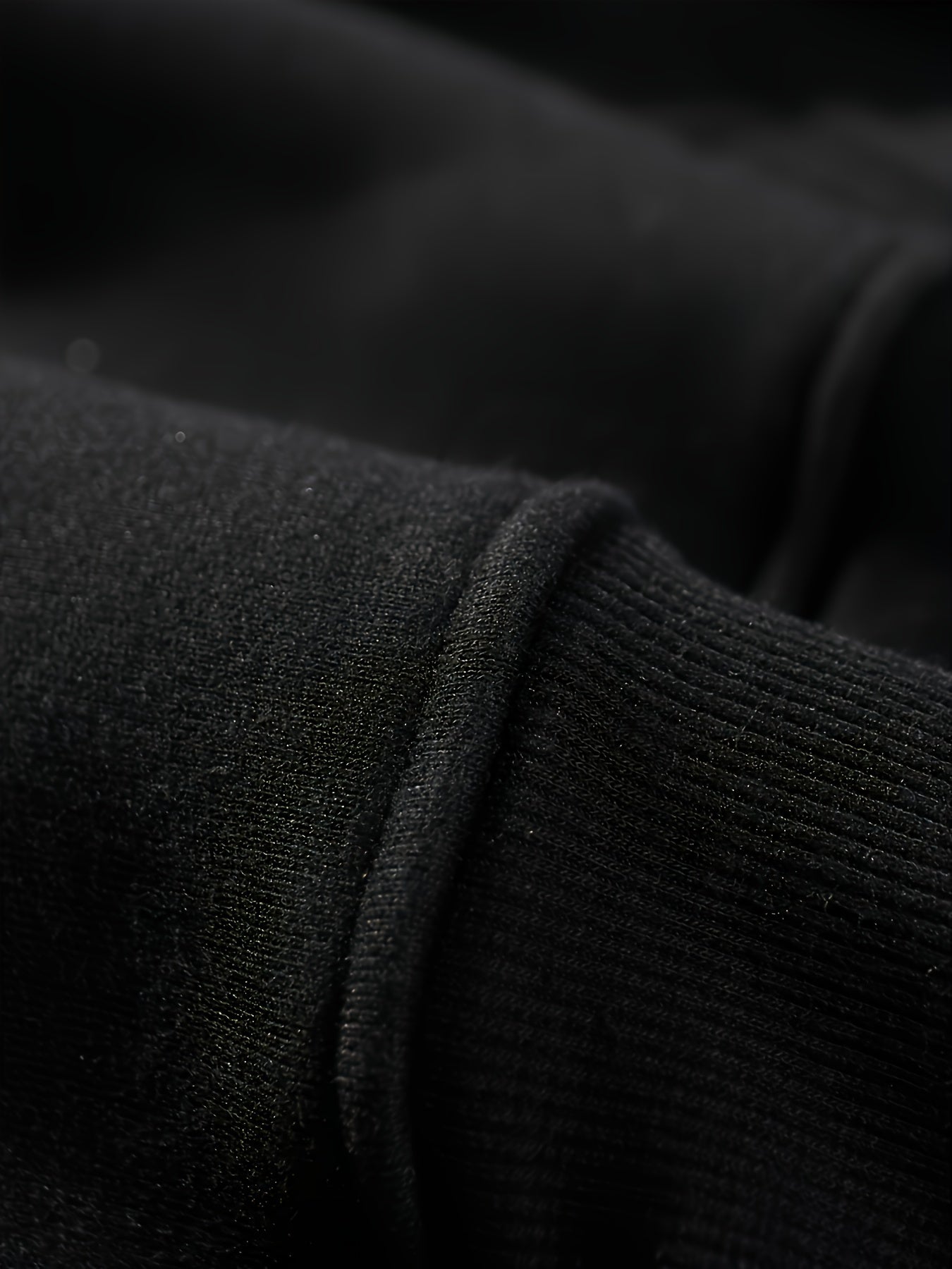 ADHD Frog Meme Hoodie close-up showing the black slight-stretch knit fabric texture