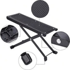 Adjustable Pedicure Foot Rest close-up showing the textured platform, folding joints, and rubber feet
