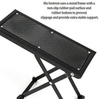 Adjustable Pedicure Foot Rest with labeled non-slip rubber platform and rubber-capped base features
