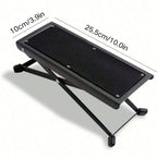 Adjustable Pedicure Foot Rest size guide showing a 25.5 by 10 centimeter support platform