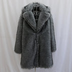 Alpine King Fur Coat dark grey men's faux-fur winter coat – image 2