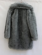 Alpine King Fur Coat dark grey men's faux-fur winter coat – image 10