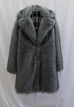 Alpine King Fur Coat dark grey men's faux-fur winter coat – image 12