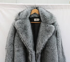 Alpine King Fur Coat dark grey men's faux-fur winter coat – image 13