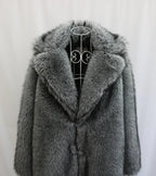 Alpine King Fur Coat dark grey men's faux-fur winter coat – image 15
