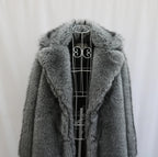 Alpine King Fur Coat dark grey men's faux-fur winter coat – image 17