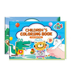 Animal Coloring Book Set two overlapping illustrated book covers with cartoon animals.