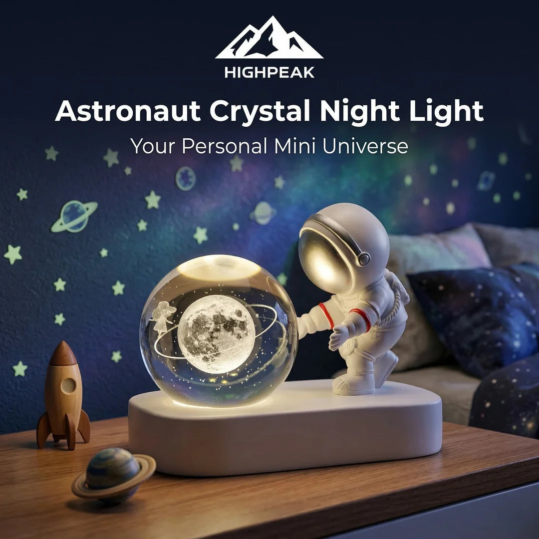 Astronaut Crystal Night Light
