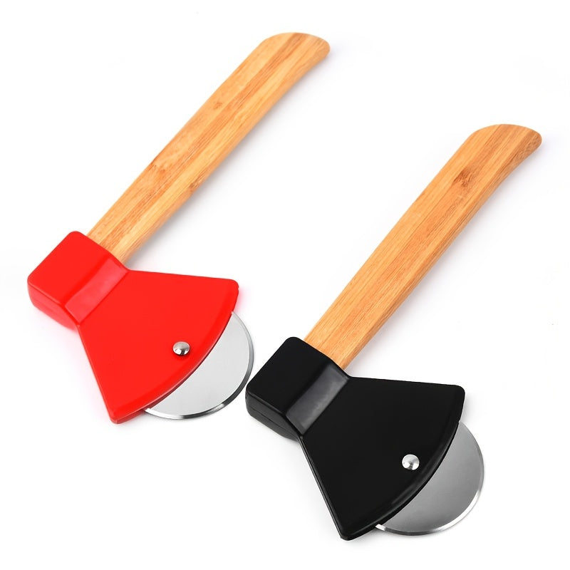 Axe Pizza Slice Cutter red and black cutters displayed side by side on a white background.