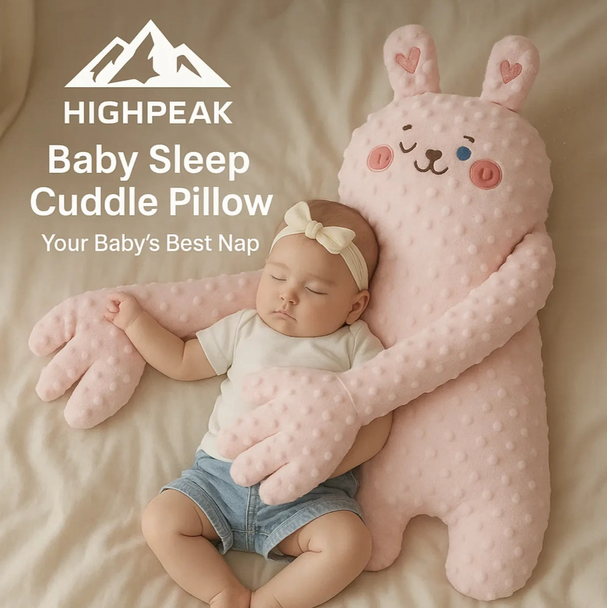 Cuddle Sleep HighPeak Baby Sleep Patting Pillow – Remote Control Plush Soother